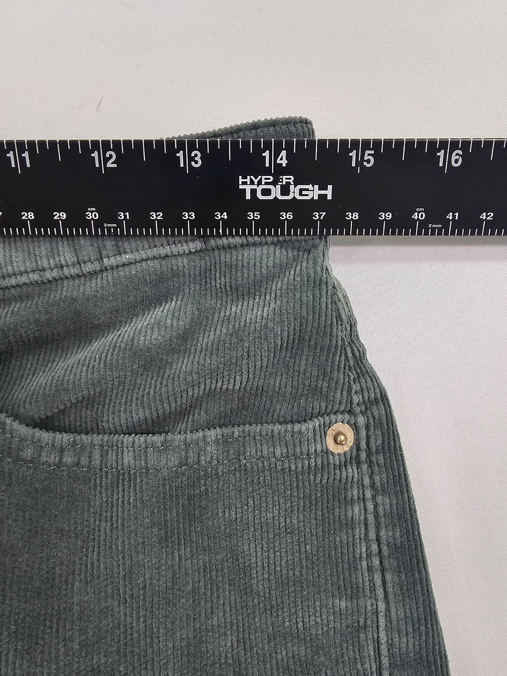 Lucky Brand Stevie High Rise Flare Corduroy Pants Women's 6/28A Reg Green Boho - Picture 3 of 10